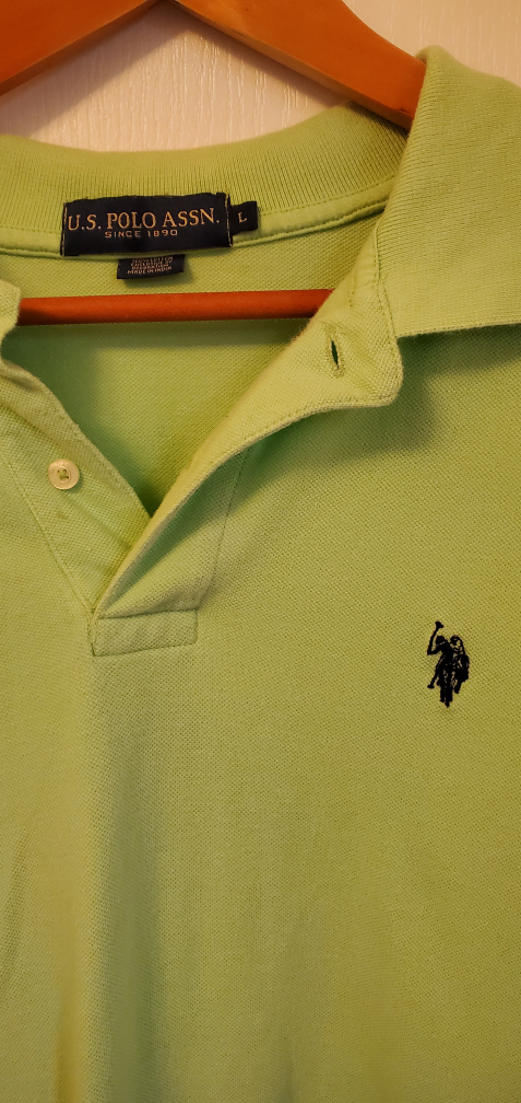 U.S. Polo Assn. Green Polo Shirt Size L Light Green - photo 3