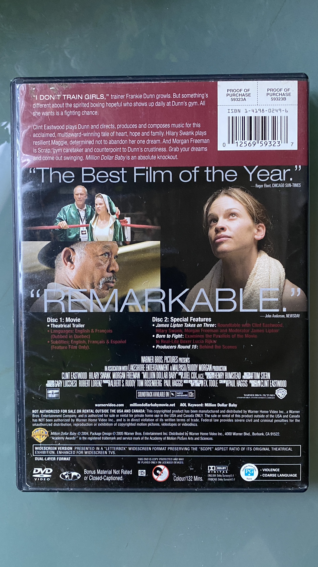 DVD: Million Dollar Baby image indicator(2)