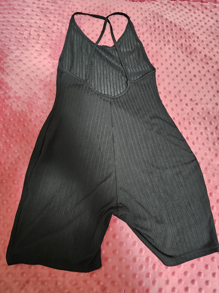 Black Ribbed Romper - photo 3