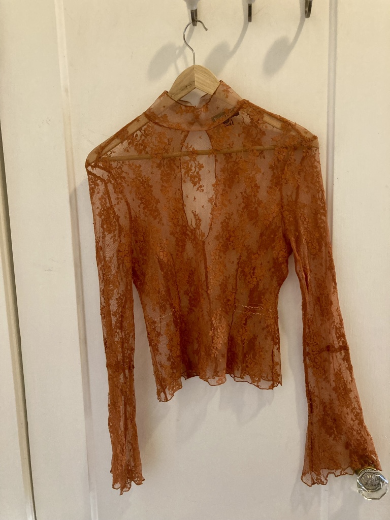 Bebe lace long sleeve top thumbnail