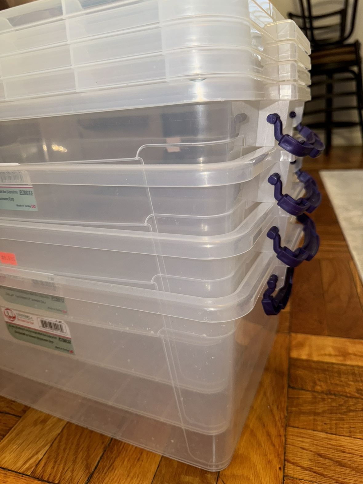 Set of 4 Clear Storage Bins - photo 2