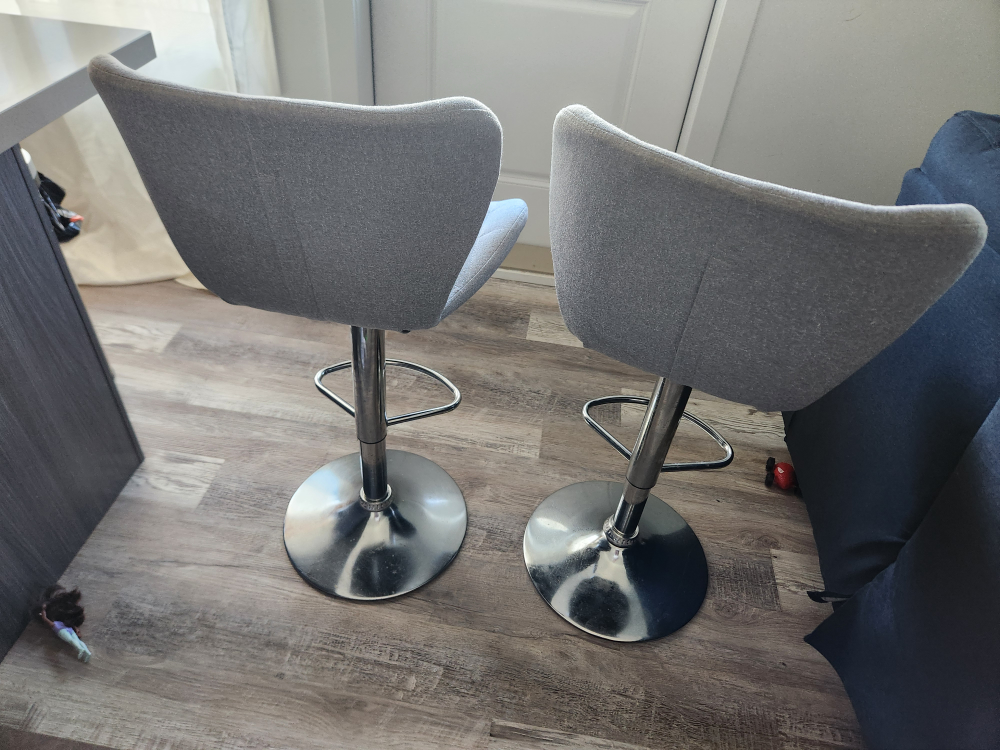 Grey Swivel Bar Stools - photo 2