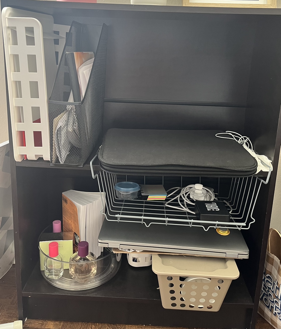 Black Bookshelf with Storage - photo 2