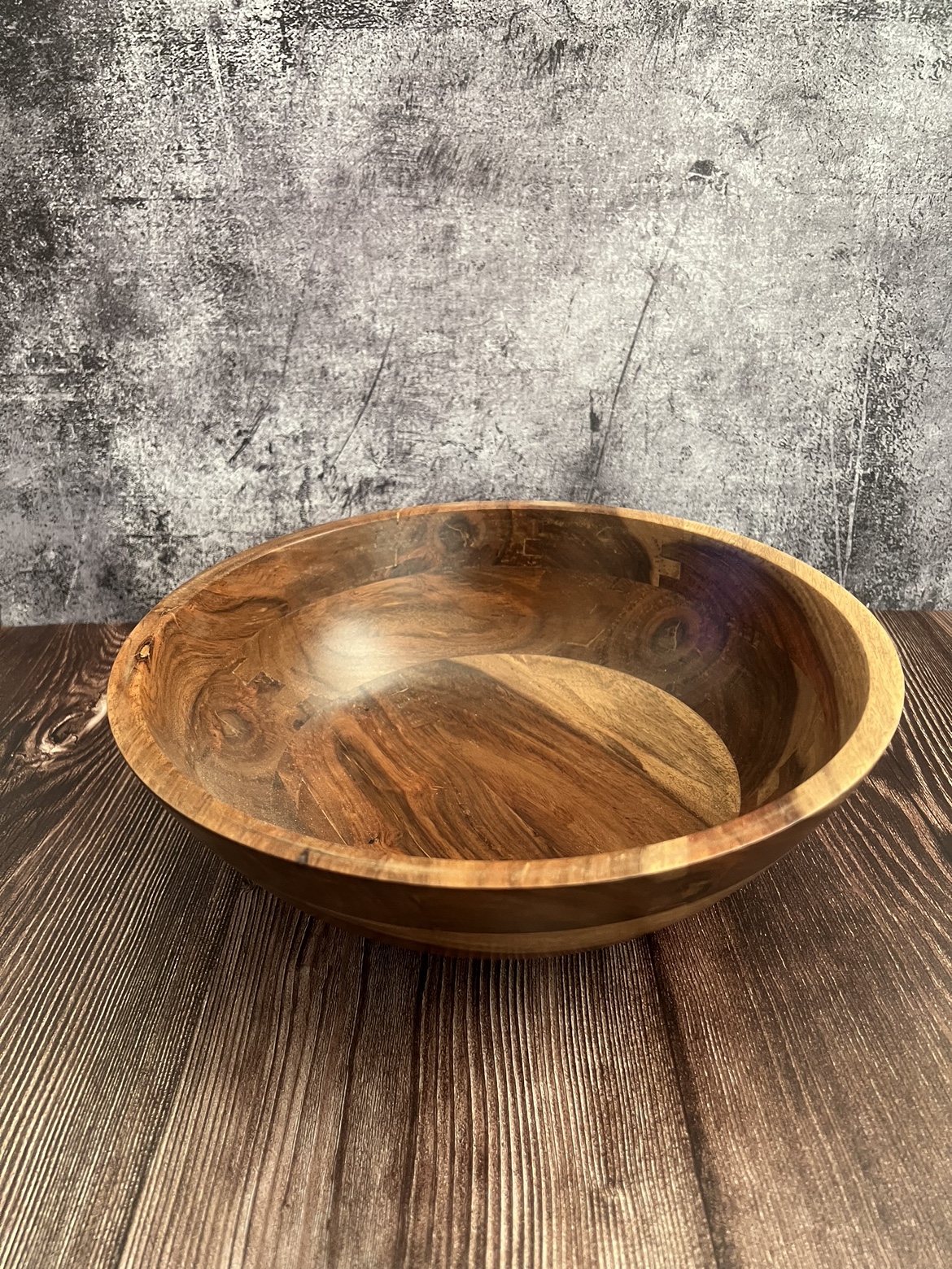 Large West Elm Wooden Bowl image indicator(2)