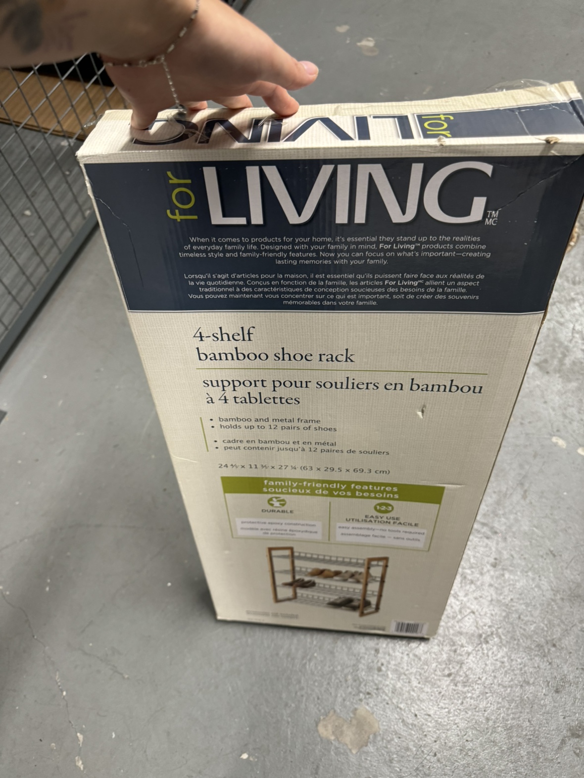 4 shelf shoe rack