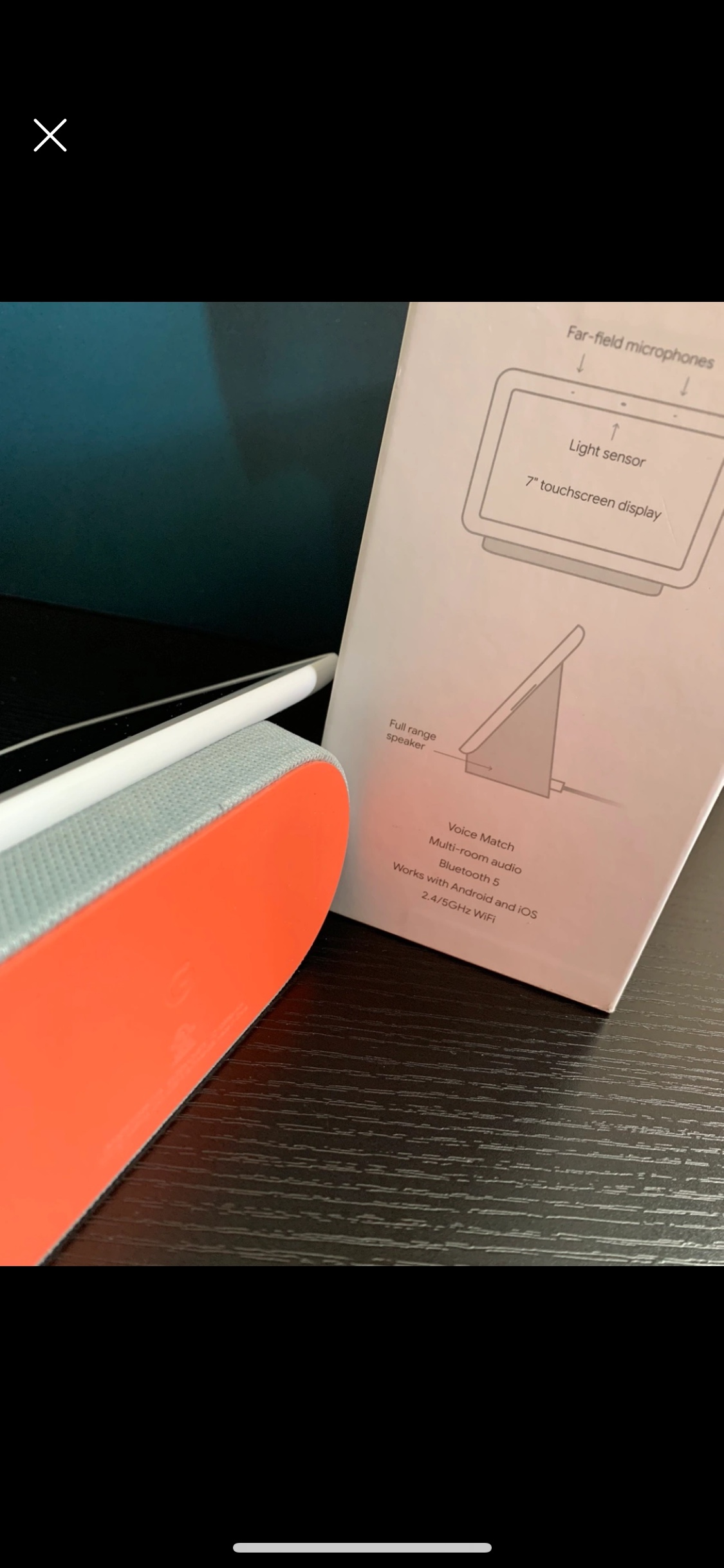 *LIKE NEW*Google Nest Hub Smart Display-Chalk image indicator(8)