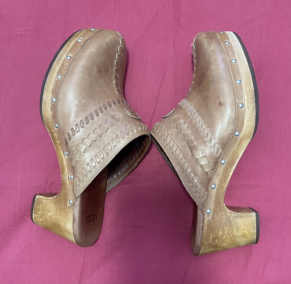 UGG 'Vivica' Clogs with Shearling Footbed - size 10 - photo 3