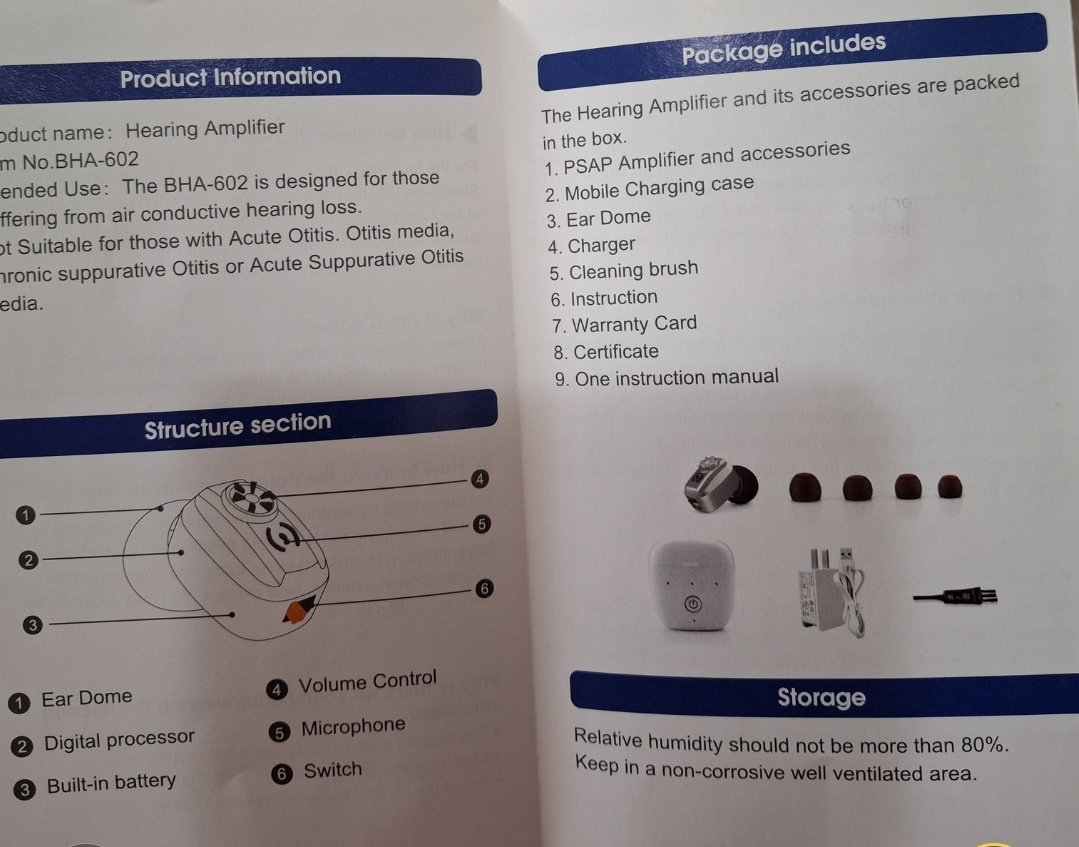 New britzgo digital  hearing amplifier fit left or right ear image indicator(4)