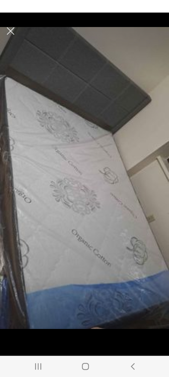 Queen bed with high density mattress thumbnail