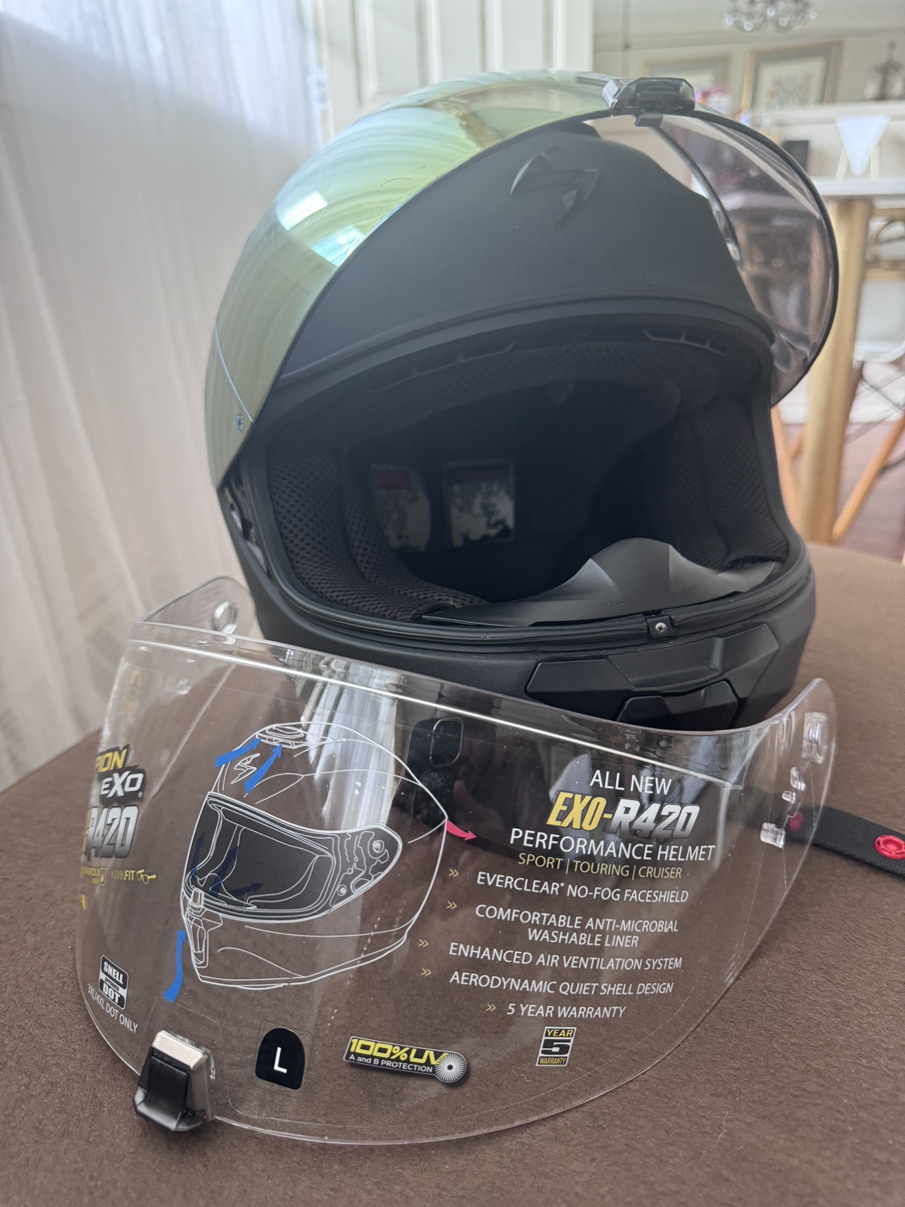 Used Scorpion Exo-R420 Helmet Size Large image indicator(3)