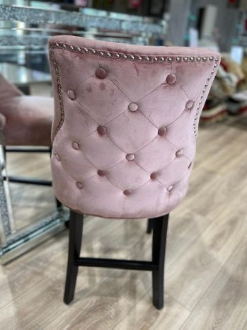 Pink valvet bar stool - photo 2