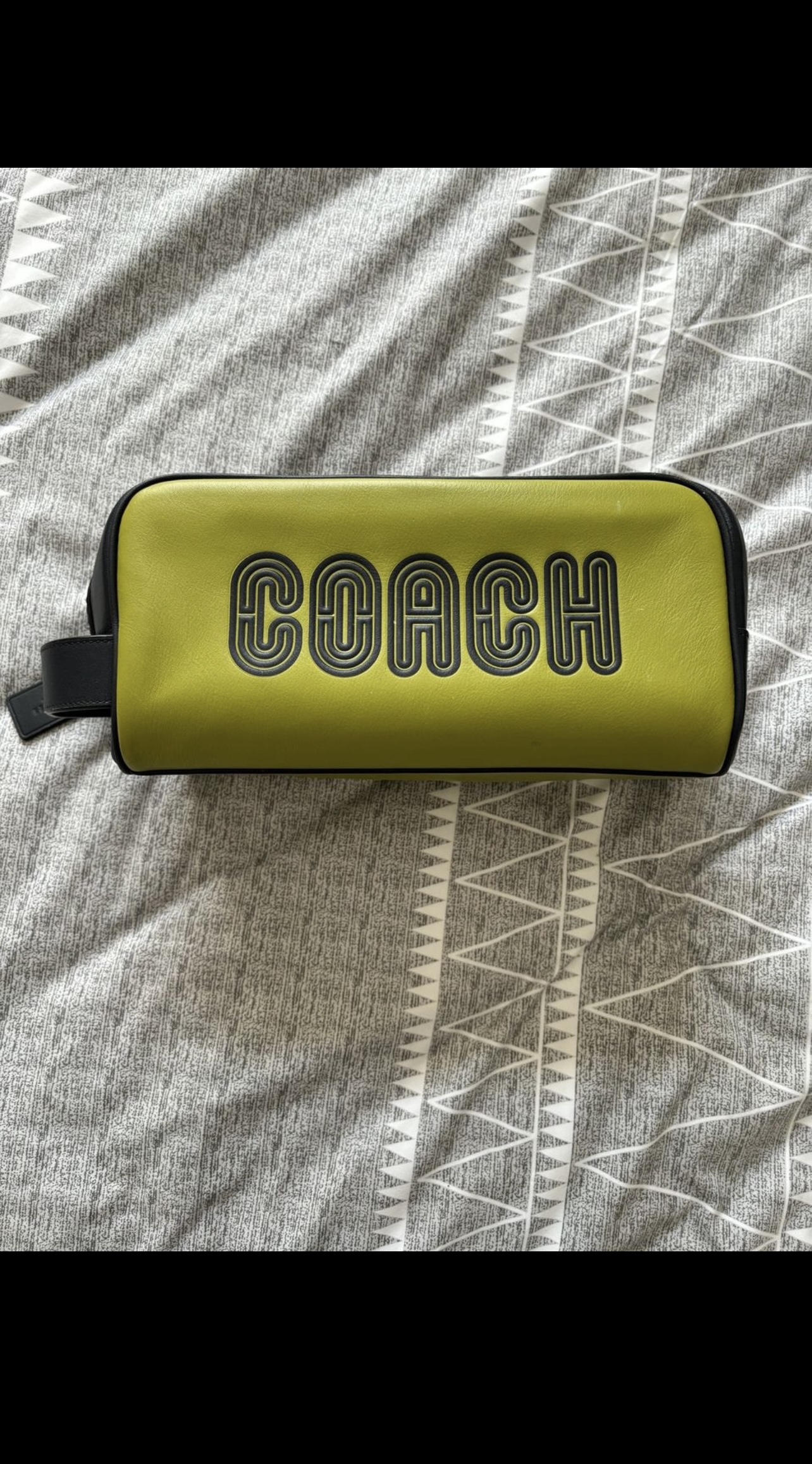 Coach Men's Large Leather Travel Kit Leather