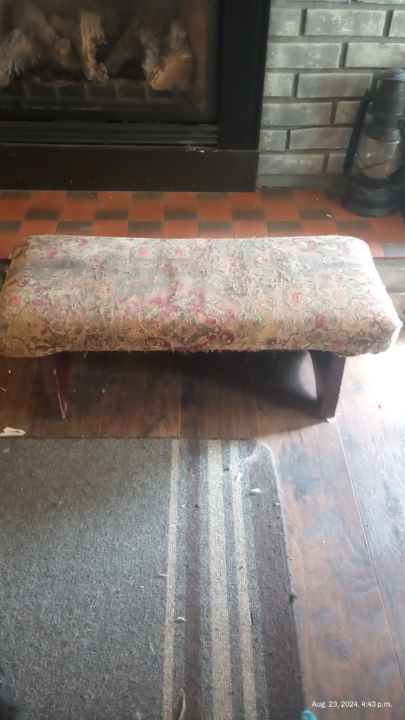 Vintage Upholstered Bench