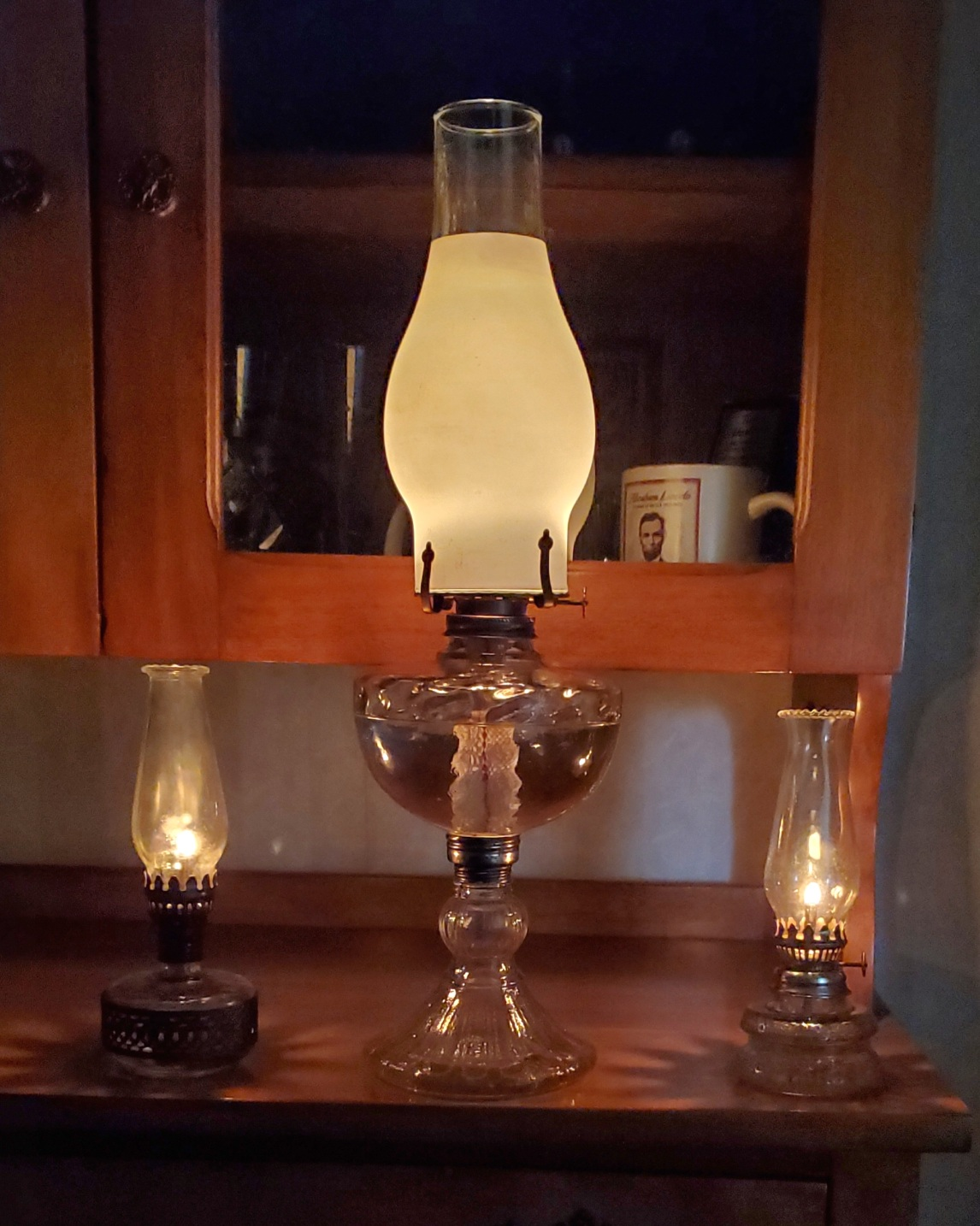 Hong Kong Glass Oil Lamp