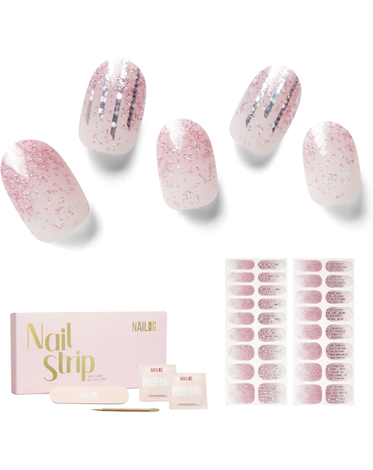 NIB Nailog Nail Lamp & Gel Nail Strips image indicator(8)