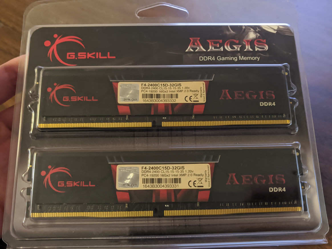 32 GB G.SKILL Aegis DDR4  RAM thumbnail