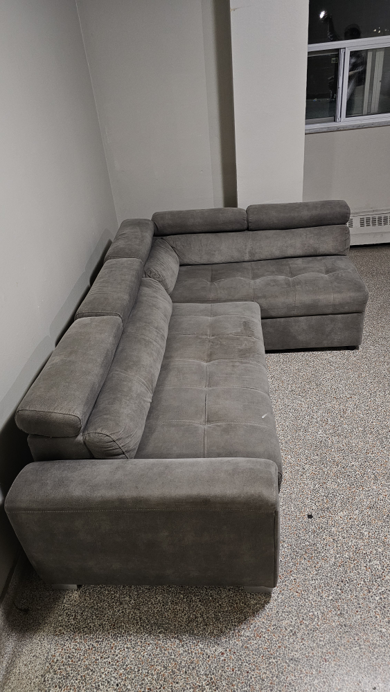 Grey L Shaped Couch - photo 2