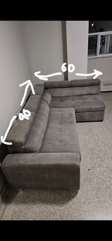Grey L Shaped Couch - photo 4