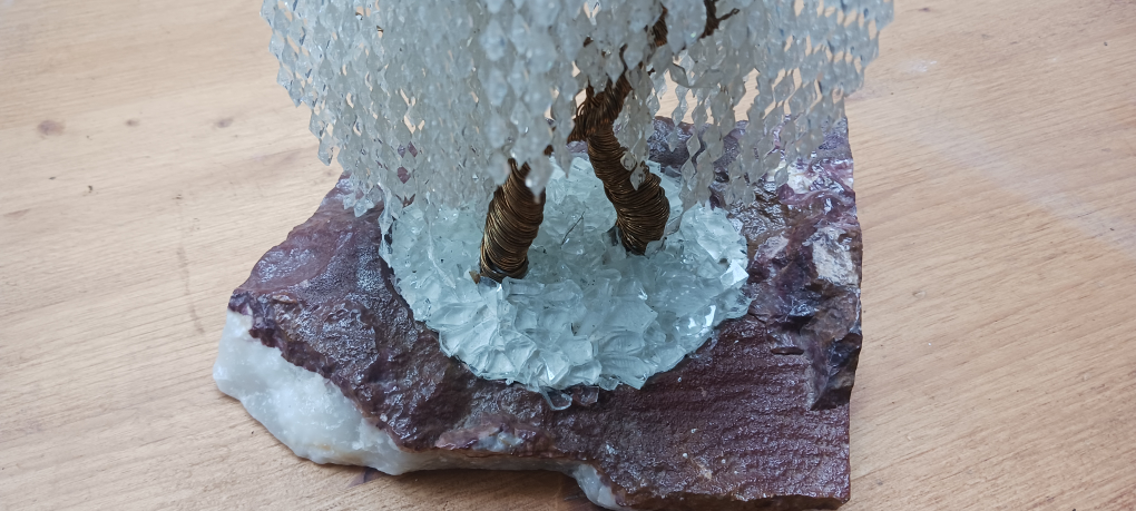 Crystal artificial bonsia on marble base image indicator(2)