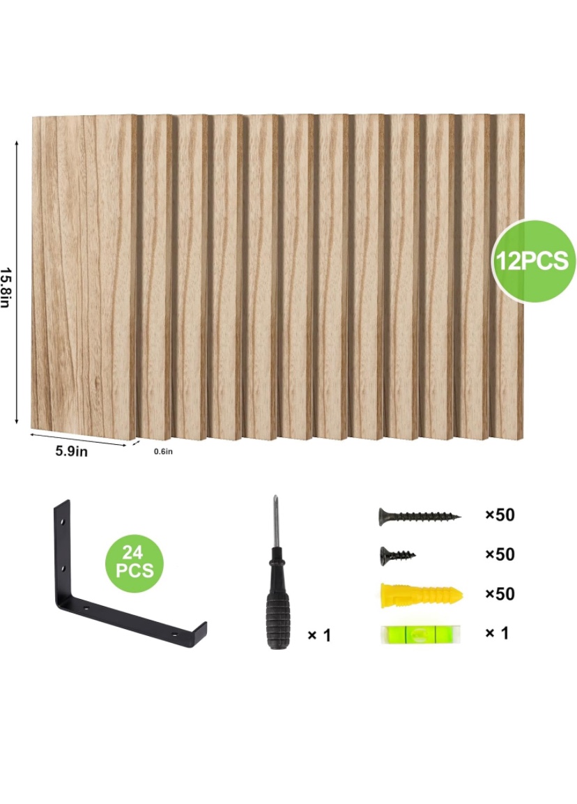 Fixwal Floating Shelves, Rustic Wood Wall Shelves Set of 12 - photo 4