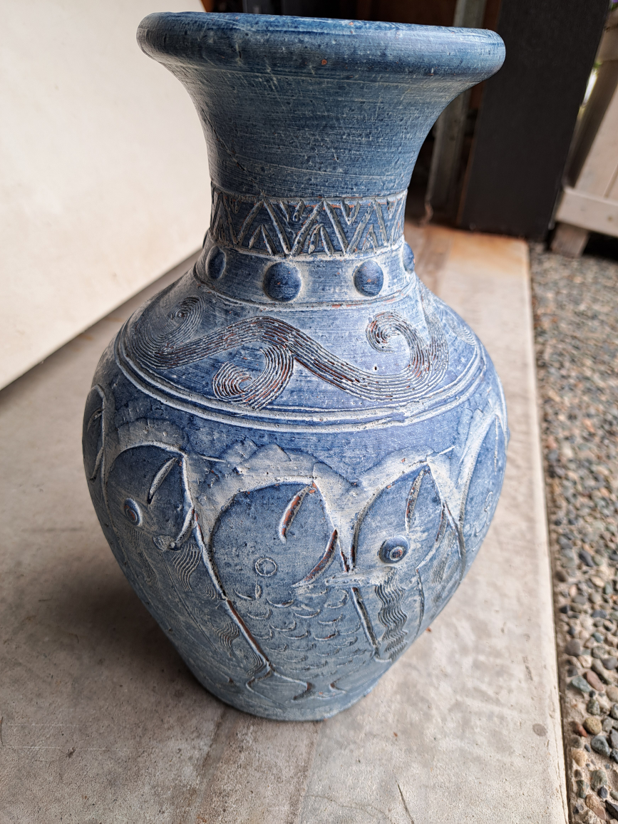 Blue and White Ceramic Vase
