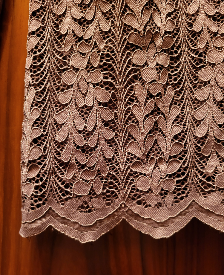 ❣️ Dynamite Lace Top Mock Neck Dusty Rose - size small image indicator(6)