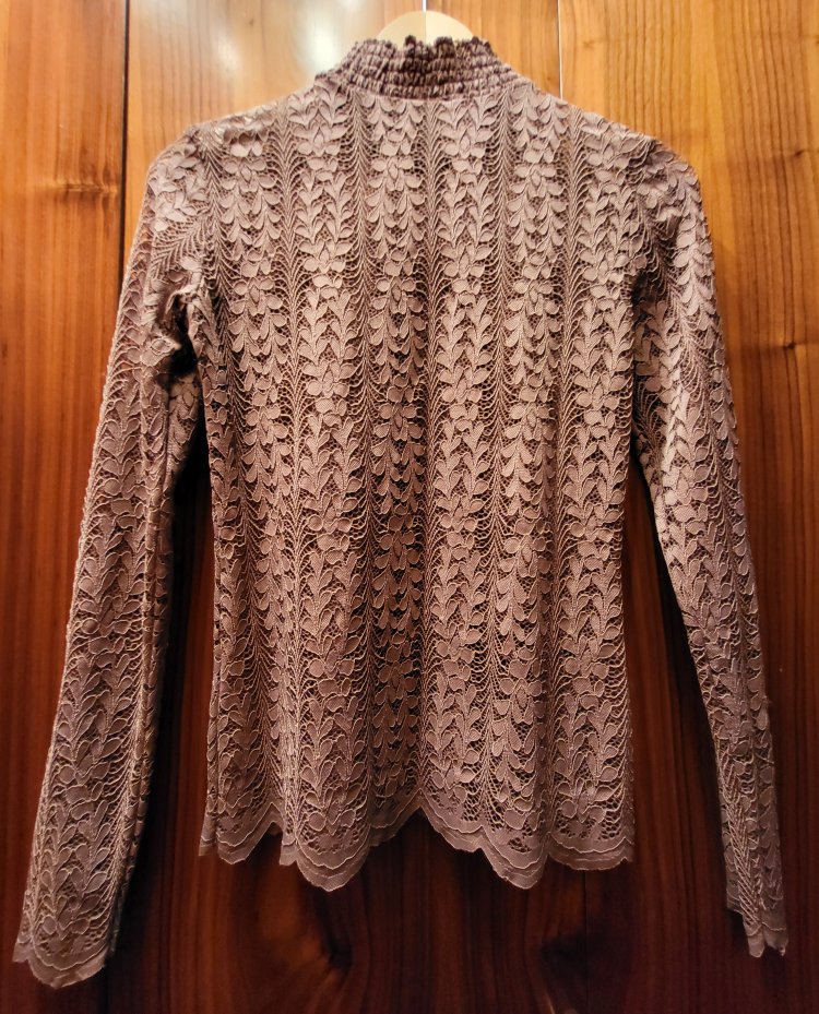 ❣️ Dynamite Lace Top Mock Neck Dusty Rose - size small image indicator(4)