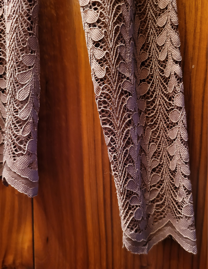 ❣️ Dynamite Lace Top Mock Neck Dusty Rose - size small image indicator(7)