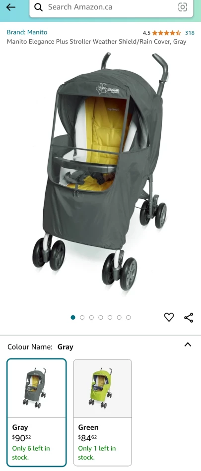 Stroller Weather Shield/Rain Cover thumbnail