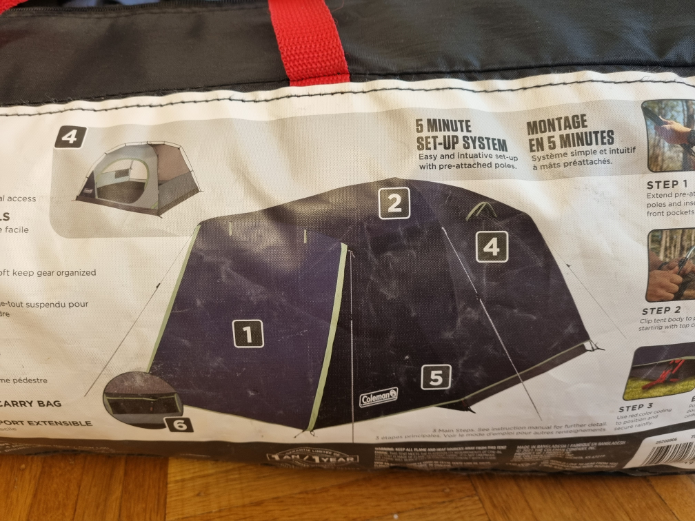 Coleman 4 Person Tent. camping chair. Dust Tarp - photo 5