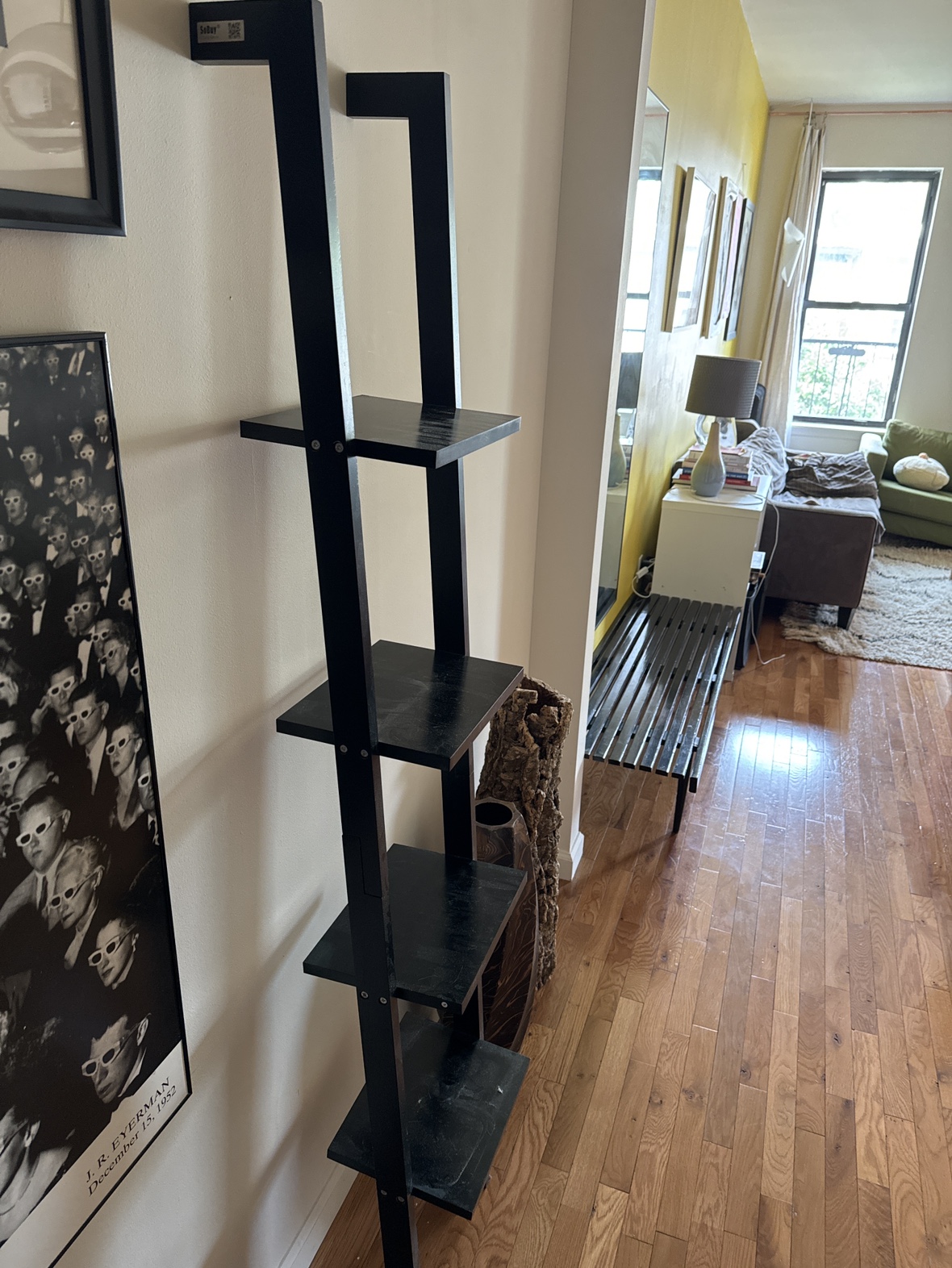 Cute leaning black shelf - photo 2