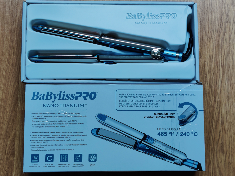 1-1/4 BaBylissPRO Nano Titanium Stainless Steel OPTIMA Flat Iron image indicator(2)