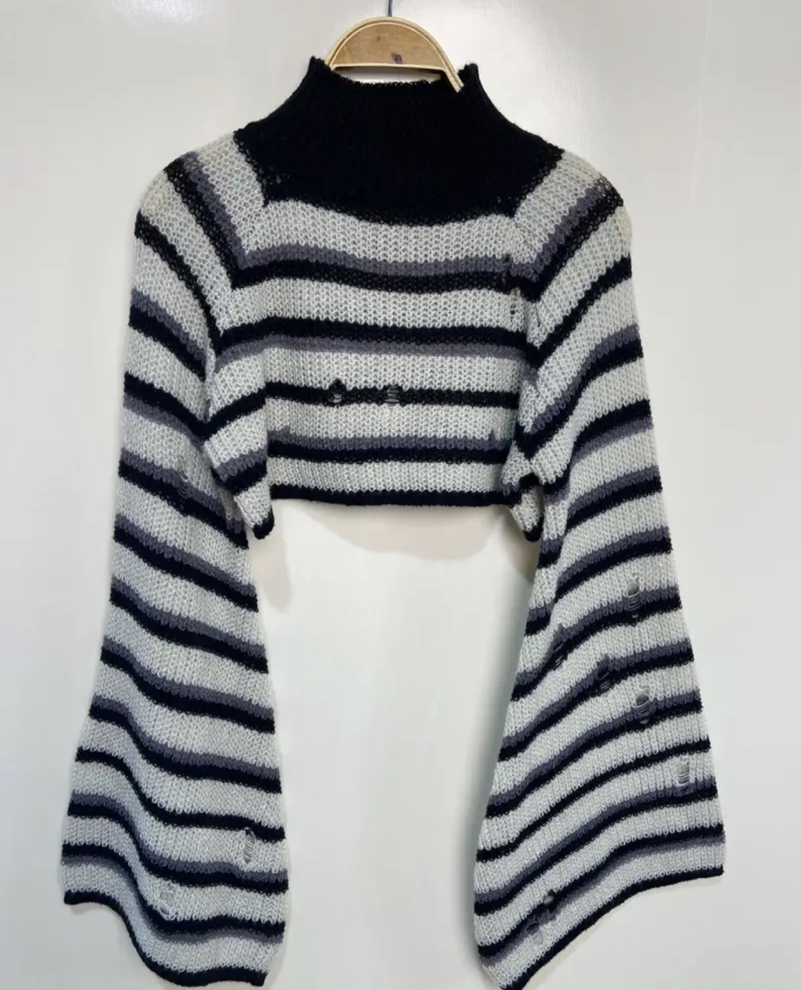 Striped Crop Top Sweater thumbnail