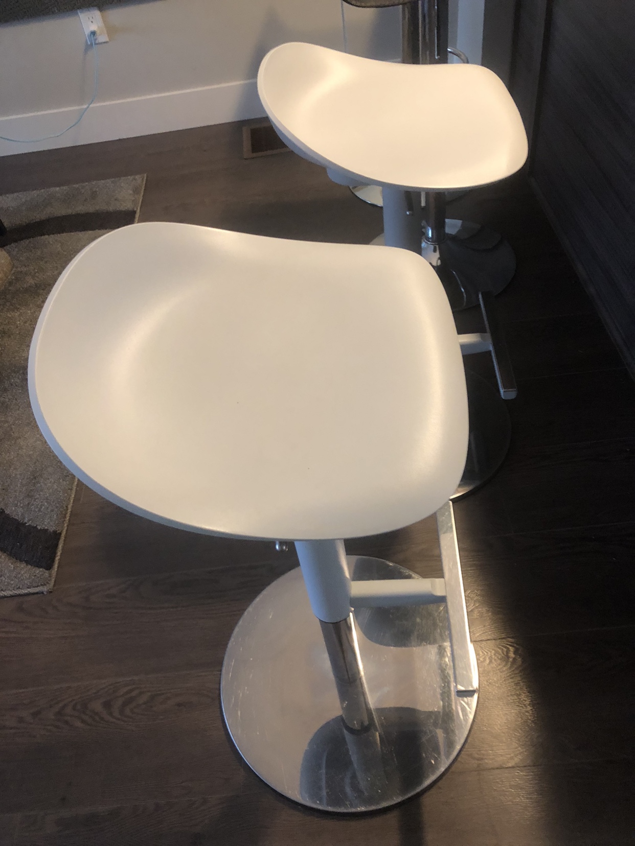 IKEA Grayish White Bar Stool