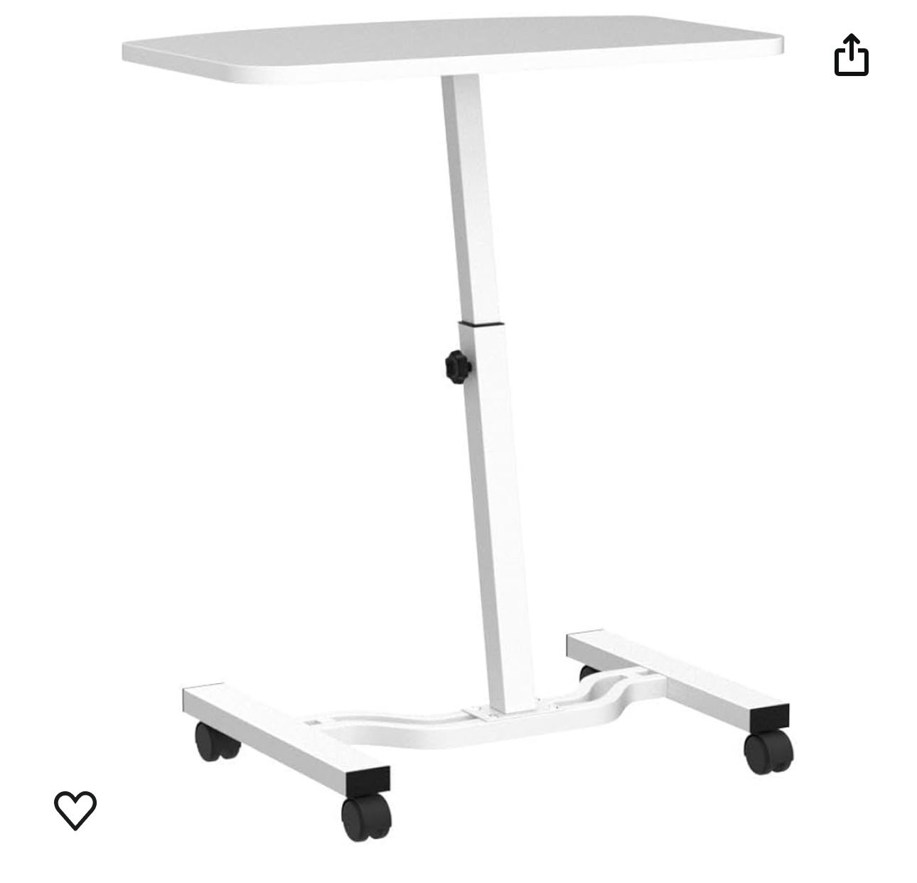 Adjustable Mobile Laptop Stand Rolling Desk Cart - photo 3