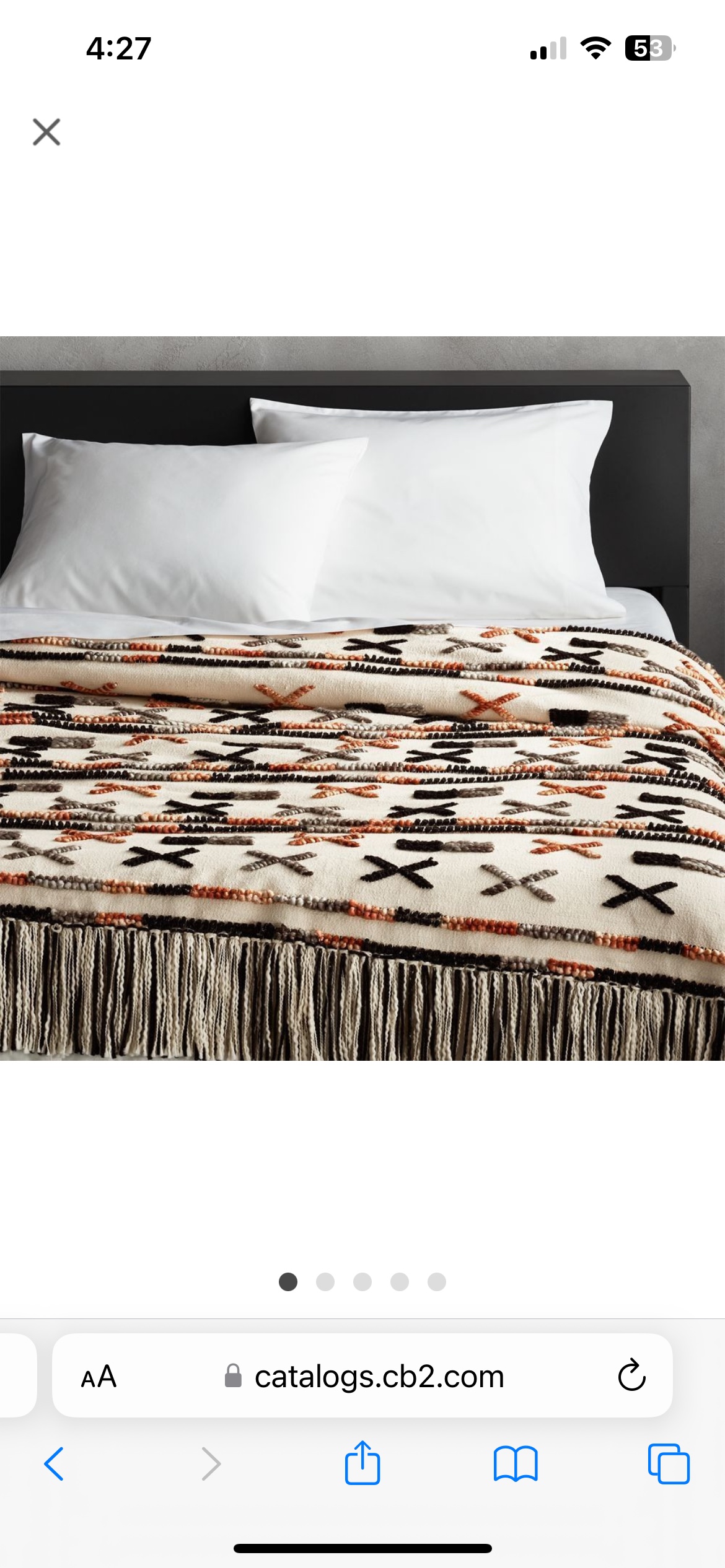 CB2 Dorado Full Queen Blanket image indicator(2)