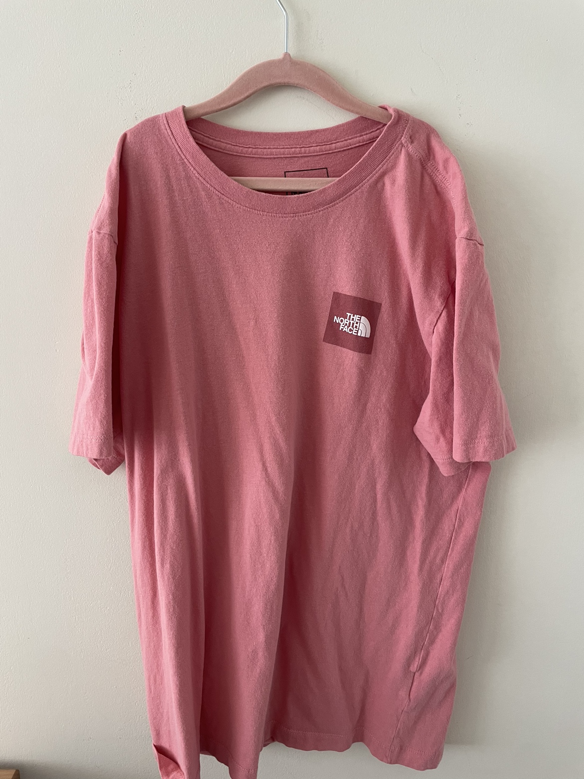 Pink North face t shirt