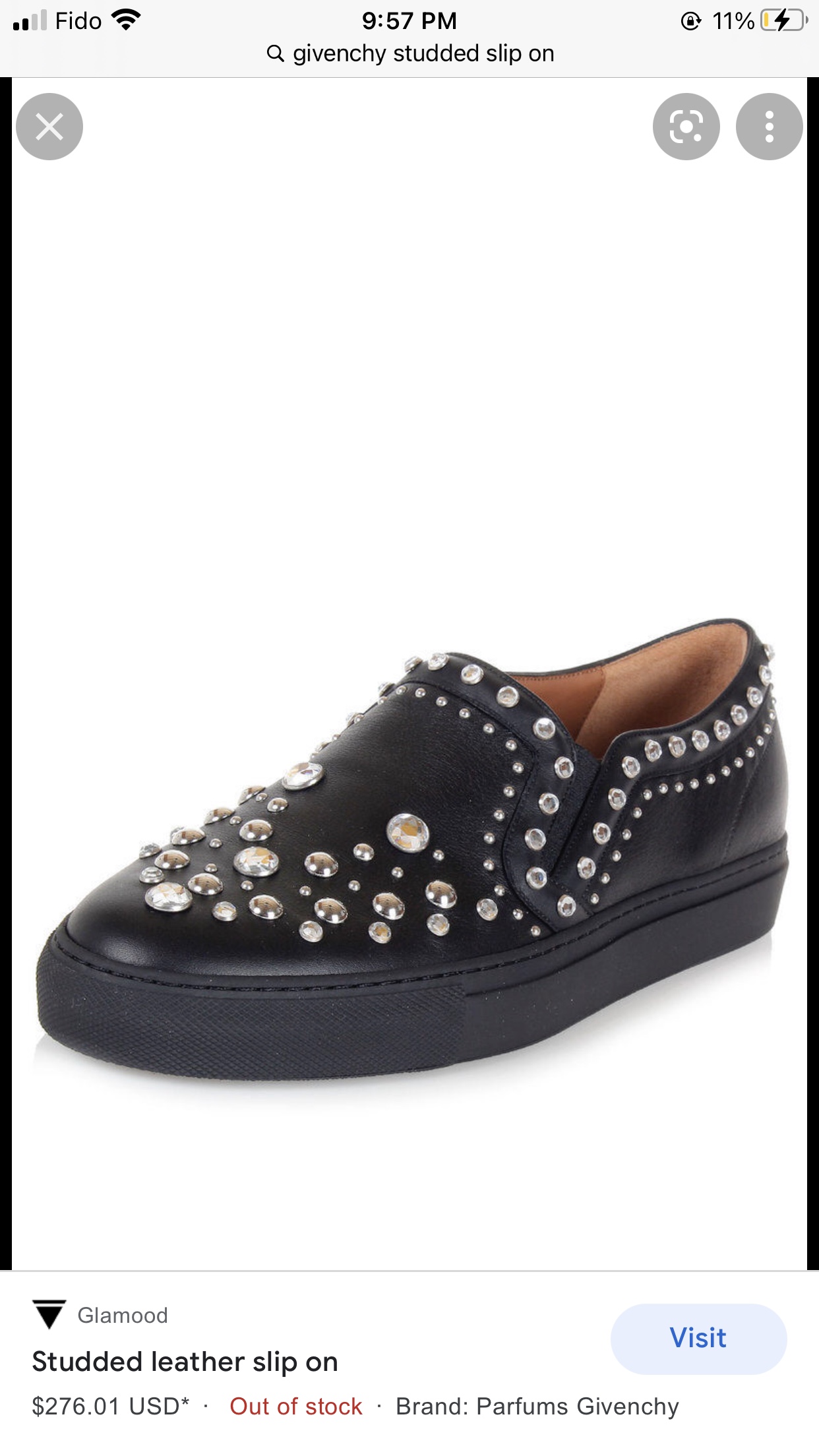 Authentic Givenchy studded slip ons women’s shoes image indicator(5)