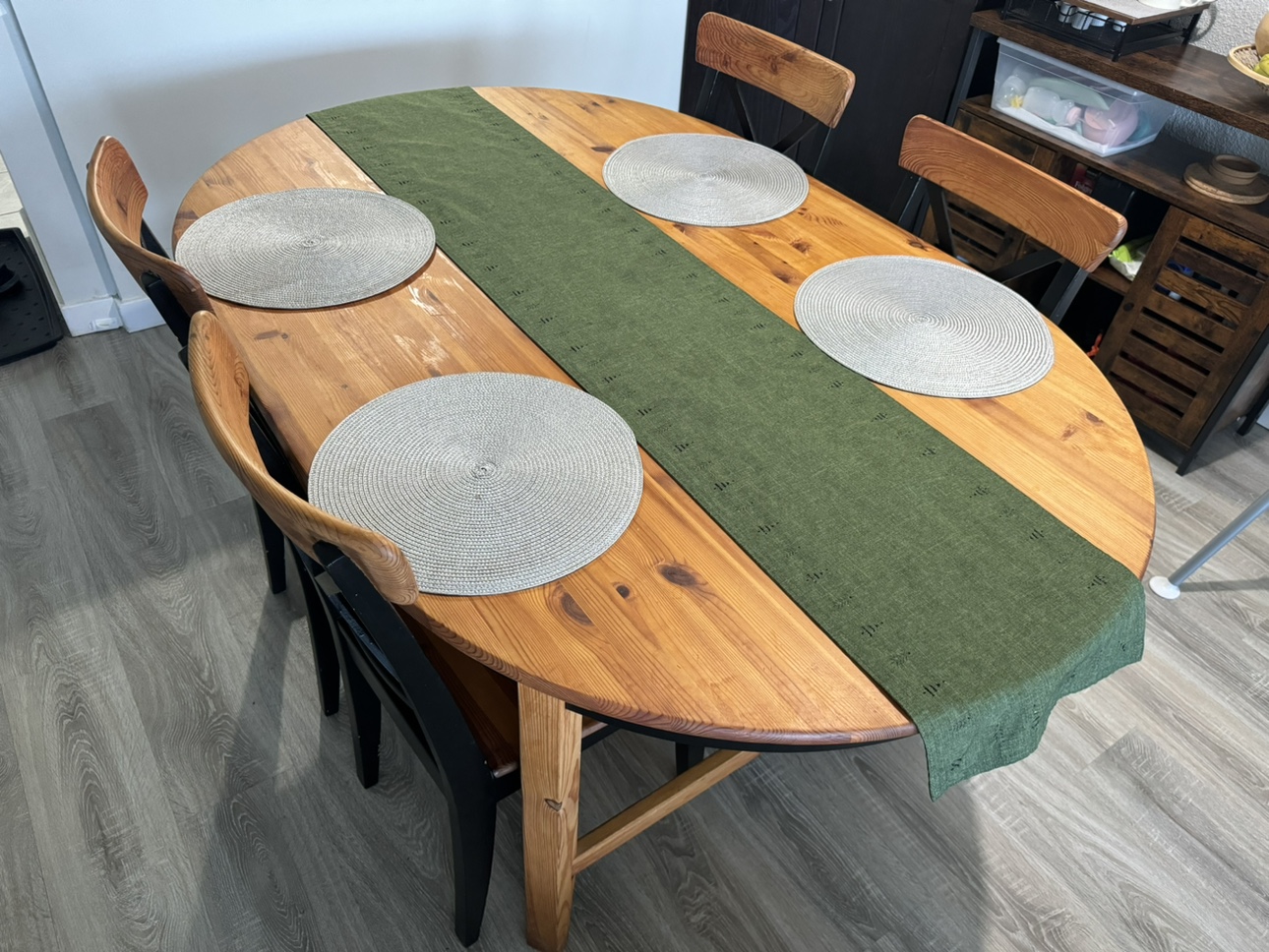 Wooden Dining Table and Chairs - photo 2