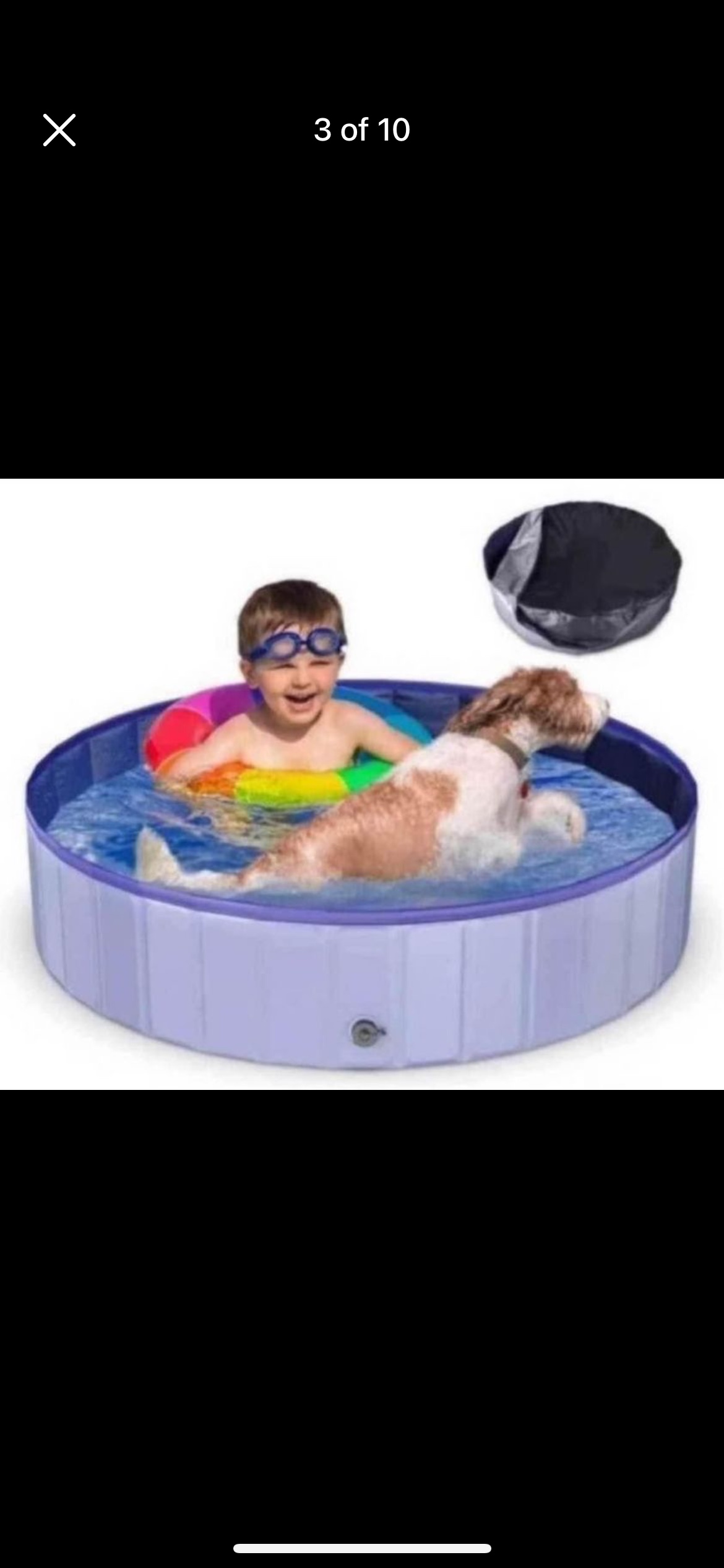 63” Portable Pools With Cover For Kids Or Pets - photo 3