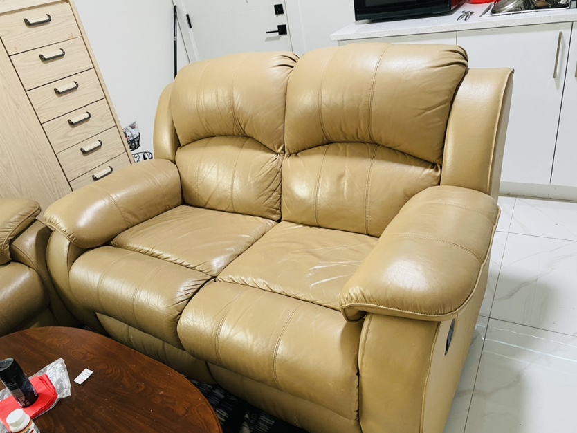 Leather Recliner Sofa Set - photo 3