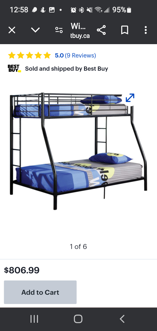 bunk bed  twin/ full thumbnail