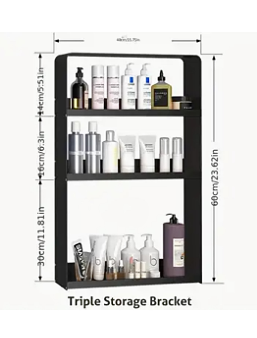 Wall-Mounted Three Tier Cosmetics Organizer - photo 4