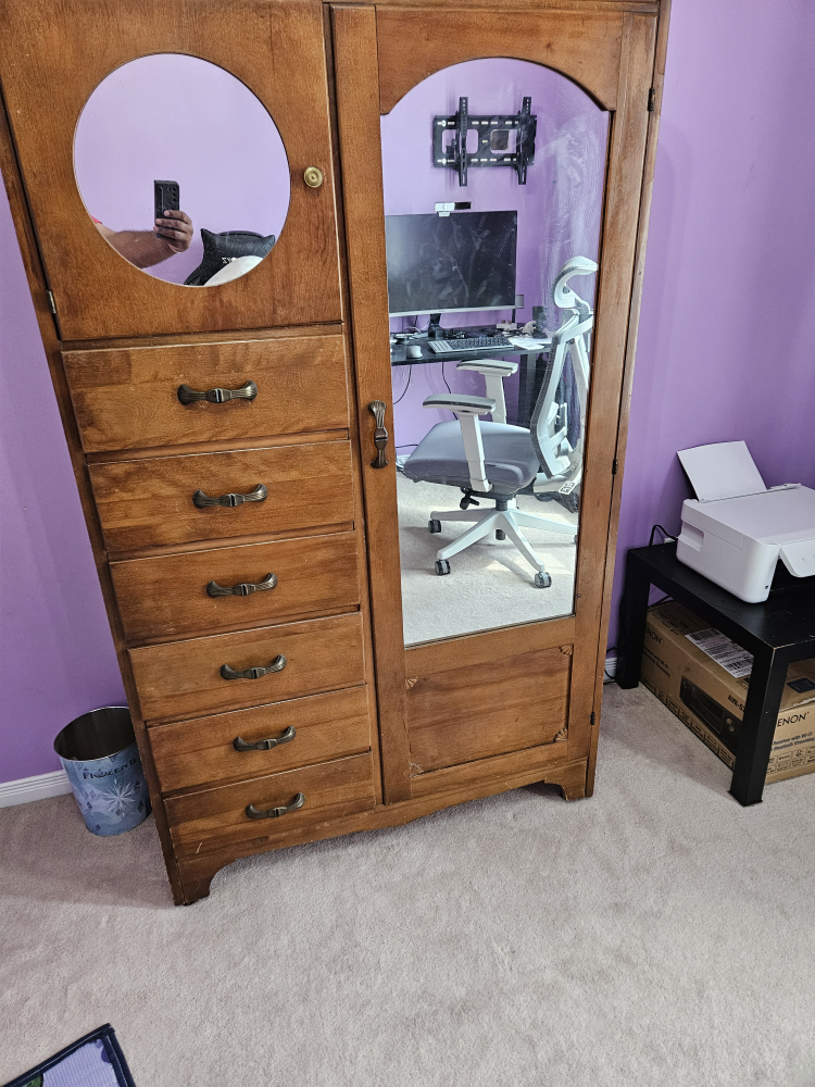 Antique Wooden Armoire with multiple drawers image indicator(4)