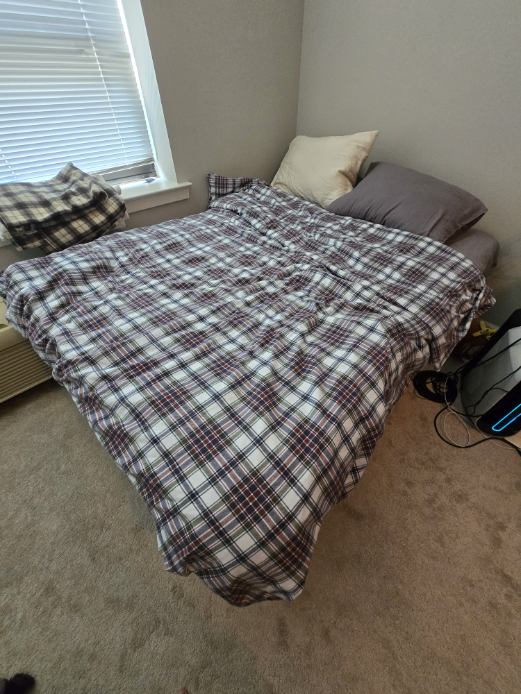 pick up only | queen size mattress & frame & heated mattress pad