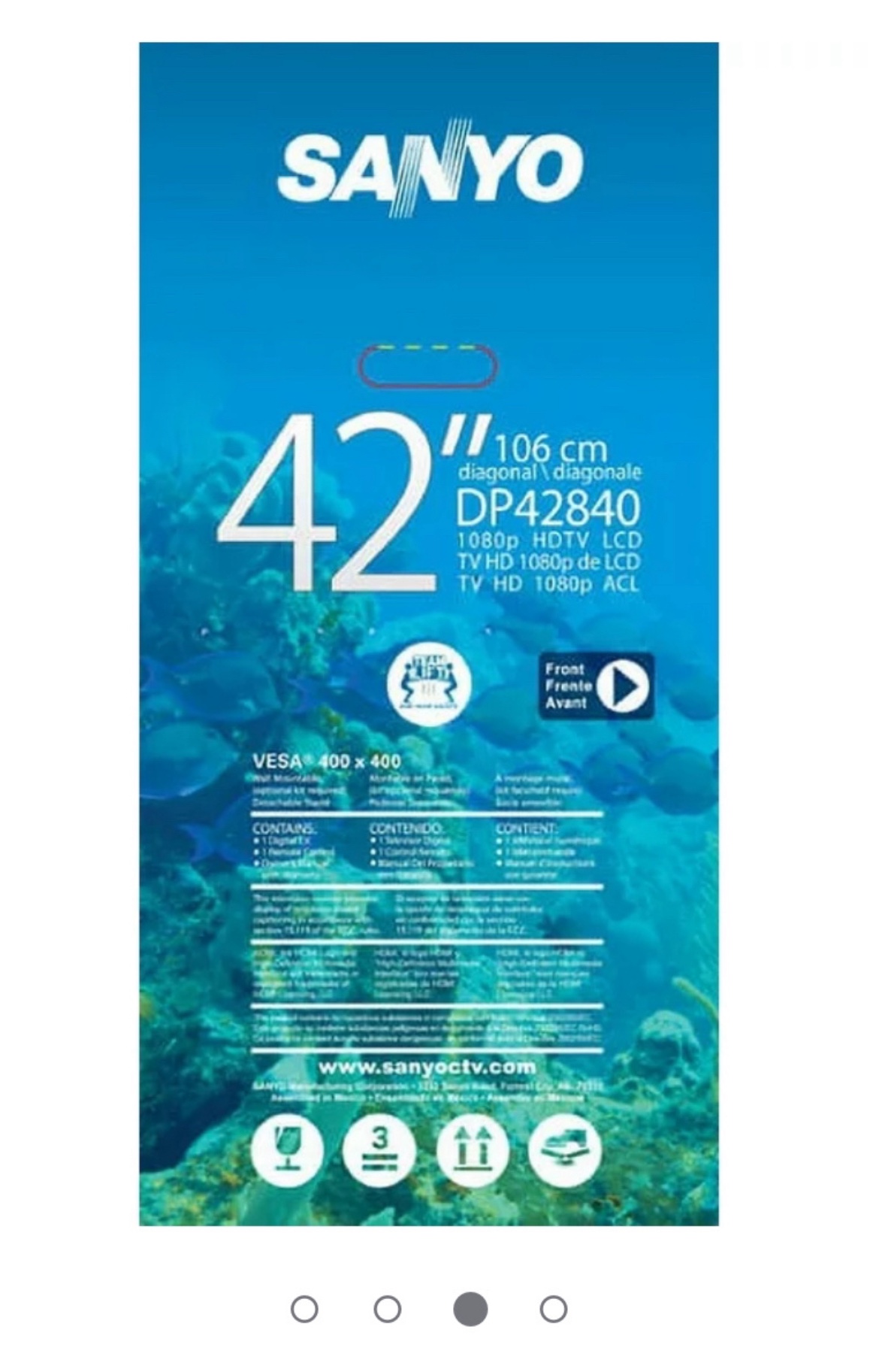 Sanyo 42 Inch TV image indicator(4)