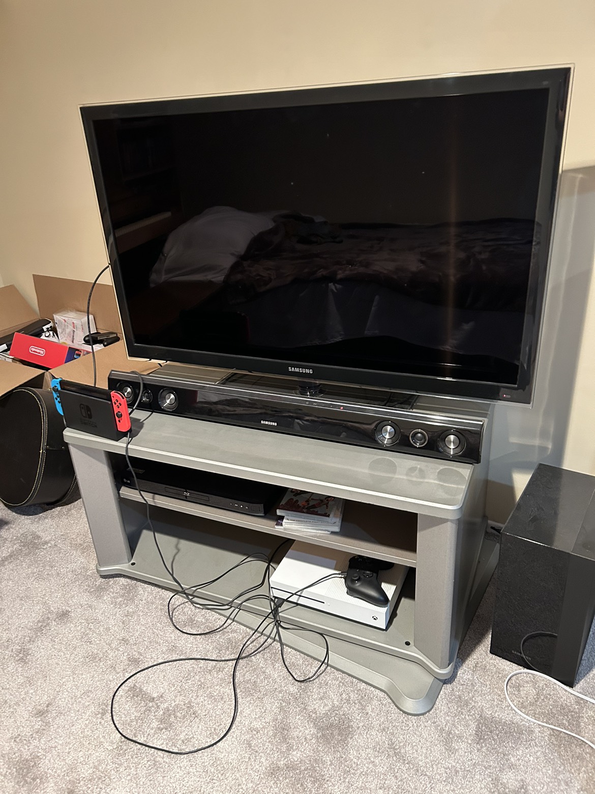 Grey Swivel TV Stand - photo 2