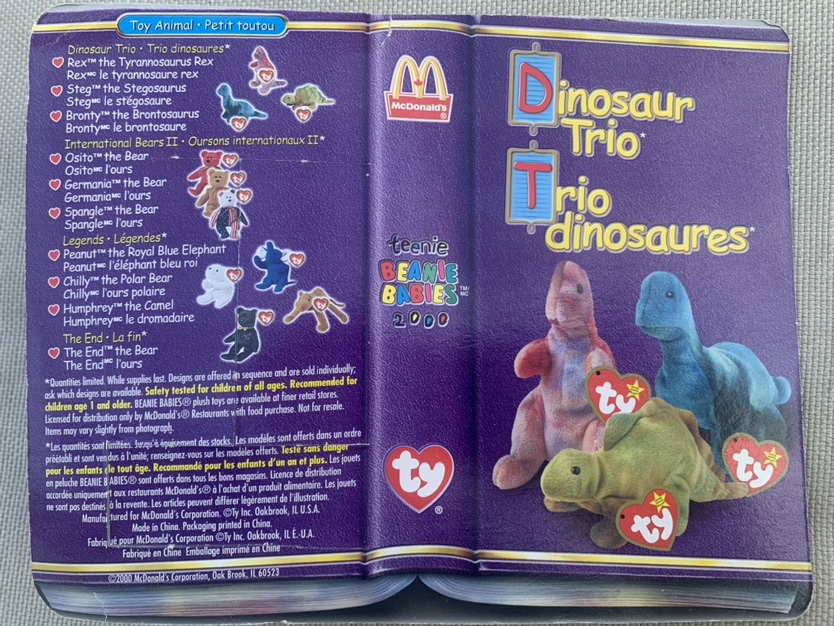 McDonald's Beanie Babies Dinosaur Trio - Steg the Stegosaurus image indicator(2)