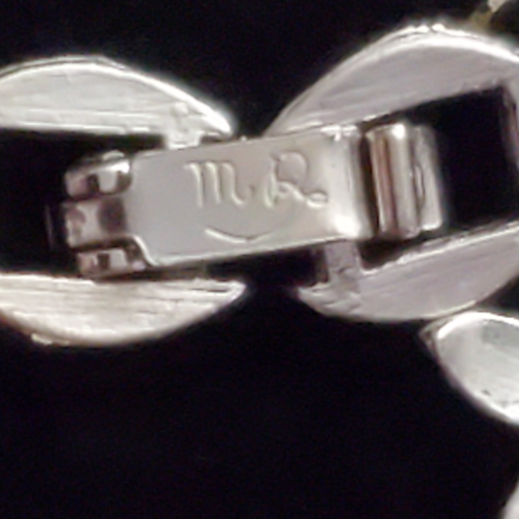 Vtg. Silver Flower Necklace & Bracelet Set image indicator(6)