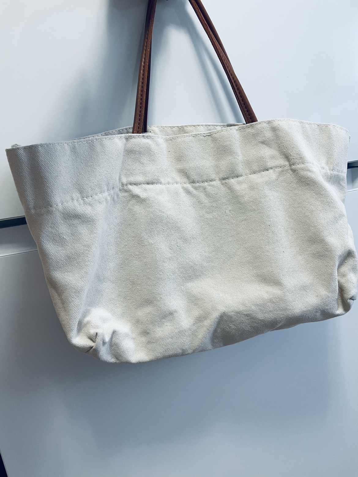 White Canvas Tote Bag #freecycle thumbnail